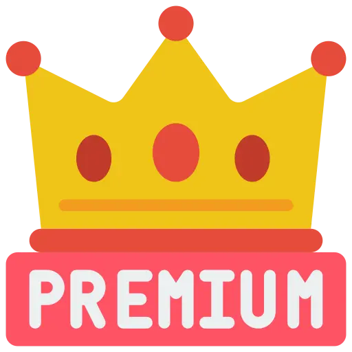 Premium business website design icon with crown