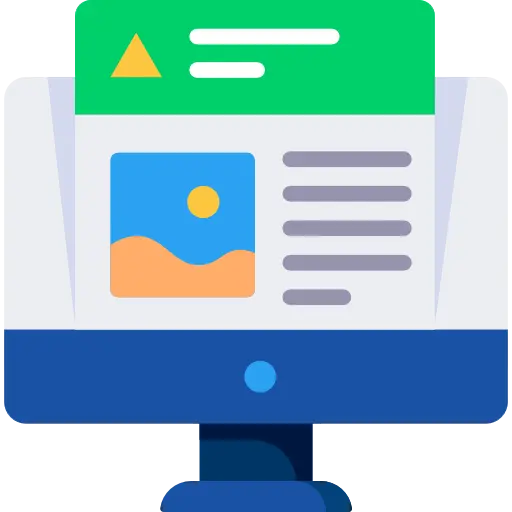 Illustration showing website design and development services